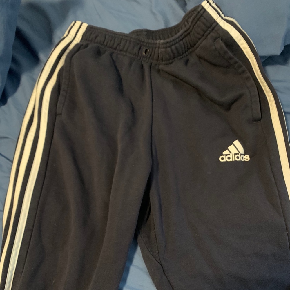 Dark blue Adidas trackpants